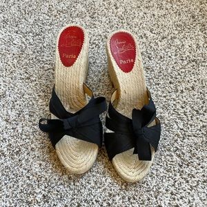 Christian Louboutin 'Tiburon' Espadrille Wedge